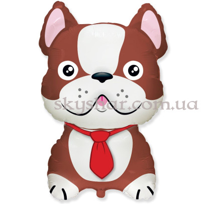 Фольгована кулька "Бульдог коричневий" – фото 1 Фольгована кулька "Бульдог коричневий" – фото 1