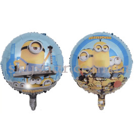 Опция Фольгована кулька коло "Міньйони Стюард и Дейв на блакитному" – фото 8
