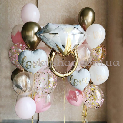 Композиція з кульок на дівич-вечір "Love" – фото 1