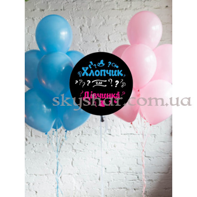 Комплект кульок на гендер паті "Хлопчик чи дівчинка" – фото 1