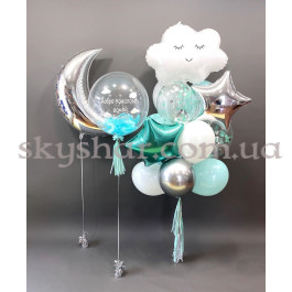 Опция Набор шаров на выписку малыша "Спящее облачко" – фото 4