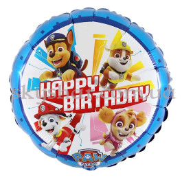 Опция Фольгированный шар "Happy Birthday! Команда Щенячий патруль" – фото 1 Опция Фольгированный шар "Happy Birthday! Команда Щенячий патруль" – фото 1