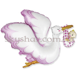 Опция Фольгированный шар "Аист с девочкой" – фото 8