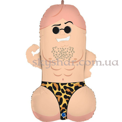 Фольгована кулька "Дівич-вечір Містер Пі-пі Леопард" – фото 1