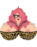 Фольгированный шар "Мадам Пи-Пи на мальчишник леопард" – фото 2 Фольгированный шар "Мадам Пи-Пи на мальчишник леопард" – фото 2