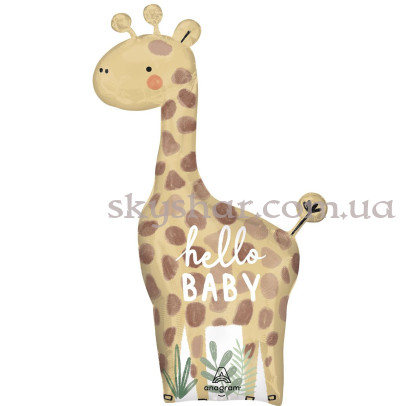 Фольгована кулька "Жираф Hello Baby" – фото 1