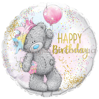 Фольгированный шар круг "Happy Birthday! Мишка Тедди Me to You" – фото 1 Фольгированный шар круг "Happy Birthday! Мишка Тедди Me to You" – фото 1