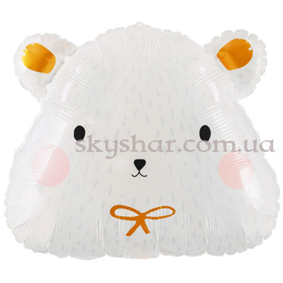 Фольгированный шар "Белый медведь голова" – фото 1 Фольгированный шар "Белый медведь голова" – фото 1