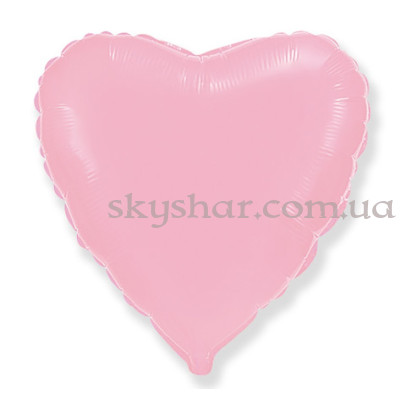 Фольгированный шар "Большое сердце розовое 80 см" – фото 1