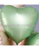 Фольгированный шар "Сердце сатин оливковое пастель" 46 см – фото 2
