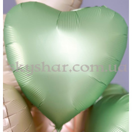 Опция Фольгированный шар "Сердце сатин оливковое пастель" 46 см – фото 6 Опция Фольгированный шар "Сердце сатин оливковое пастель" 46 см – фото 6