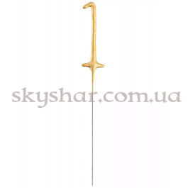 Бенгальская свеча-цифра "1" Золотая – фото 17