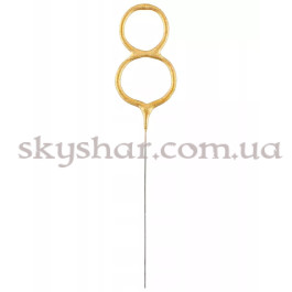 Бенгальская свеча-цифра "8" Золотая – фото 24