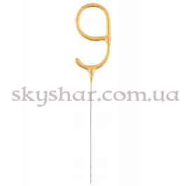Бенгальська свічка-цифра "9" Золота – фото 17