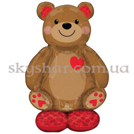 Опция Фольгована стояча фігура "Ведмедик з серцем" – фото 7