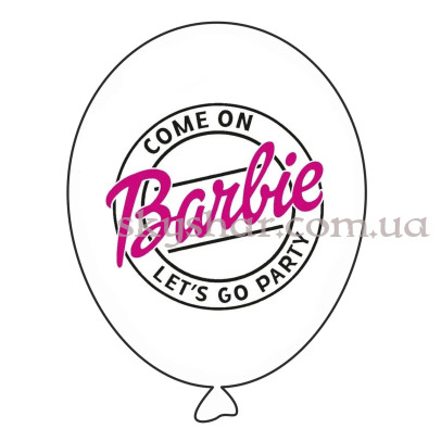 Гелієві кульки "Барбі на білому" (35 см) – фото 1