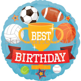 Опция Фольгована кулька "Best Birthday Кубок та М'ячі" – фото 9 Опция Фольгована кулька "Best Birthday Кубок та М'ячі" – фото 9