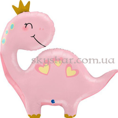 Фольгована кулька "Рожевий динозаврик" – фото 1