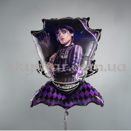 Фольгована кулька фігура "Wednesday/Венздей Фіолетова (Уенздей)" – фото 23