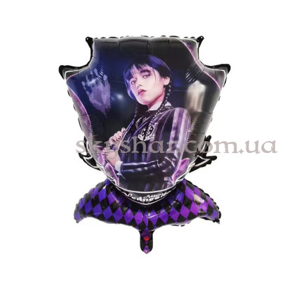 Фольгована кулька фігура "Wednesday/Венздей Фіолетова (Уенздей)" – фото 1