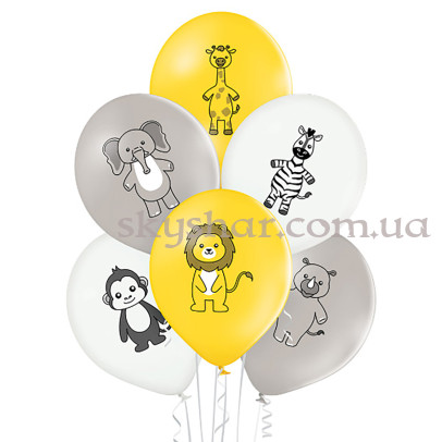Гелієві кульки "Тварини джунглів" (35 см) – фото 1