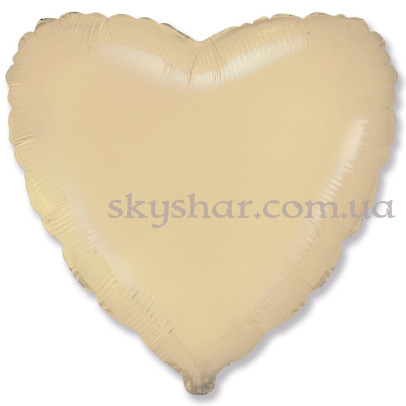 Фольгована кулька "Серце кремове" 46 см – фото 1