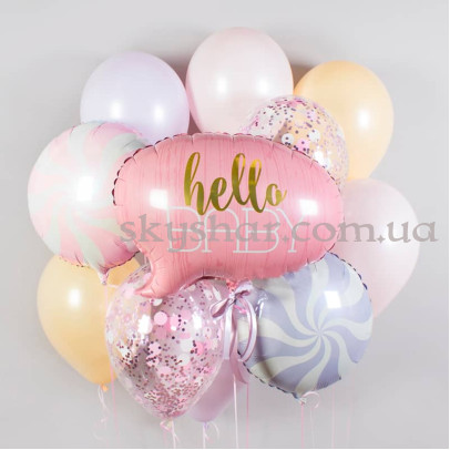 Набір кульок "Hello Baby Хмаринка рожева" – фото 1