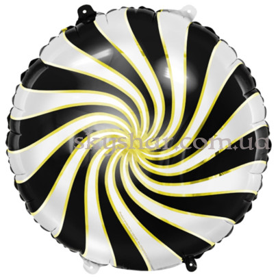 Фольгована кулька "Цукерка Льодяник Чорна" – фото 1 Фольгована кулька "Цукерка Льодяник Чорна" – фото 1