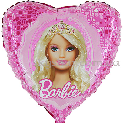 Фольгована кулька серце "Барбі Barbie" – фото 1