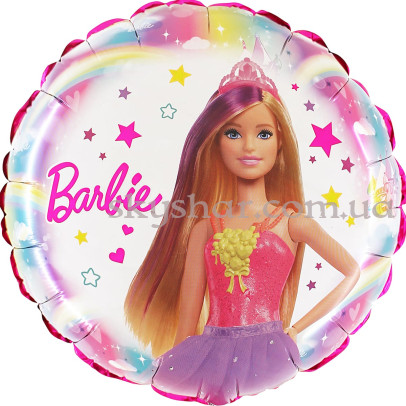 Фольгированный шар круг "Куклы Барби Barbie" – фото 1 Фольгированный шар круг "Куклы Барби Barbie" – фото 1