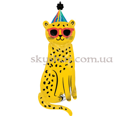 Фольгированный шар "Леопард в очках" – фото 1 Фольгированный шар "Леопард в очках" – фото 1