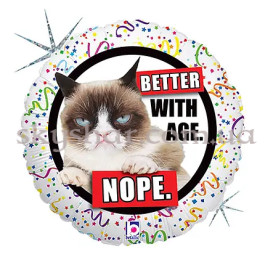 Опция Фольгированный шар круг "Мрачный кот Grumpy cat" – фото 22
