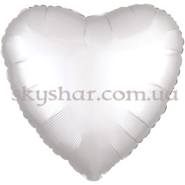 Опция Фольгована кулька "Серце біле Сатин" 46 см – фото 18
