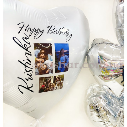 Фольгована кулька 90 см з фотографіями та написом – фото 1