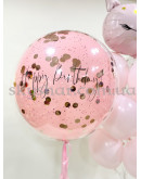 Даблстаф шар розовый "Happy Birthday" 70 см с Вашей надписью и конфетти розовое золото – фото 3 Даблстаф шар розовый "Happy Birthday" 70 см с Вашей надписью и конфетти розовое золото – фото 3