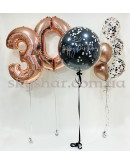 Набір кульок з цифрами та чорним гігантом даблстаф – фото 2