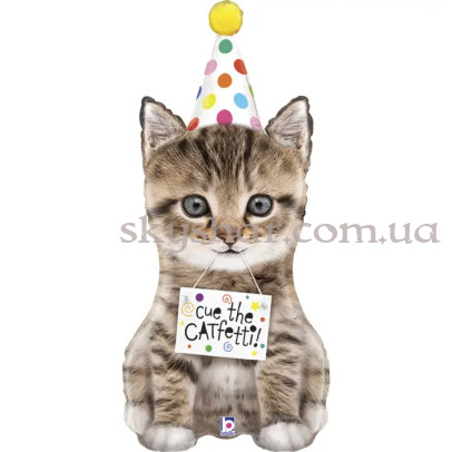 Фольгированный шар "Котенок в колпаке" – фото 1