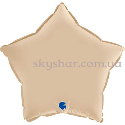Фольгована кулька "Зірка сатин кремова Італія Grabo" 46 см – фото 1