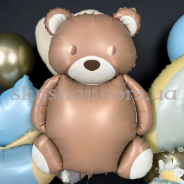 Фольгированный шар "Мишка сатин коричневый" – фото 26