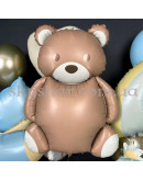 Фольгована кулька "Ведмедик сатин коричневий" – фото 3