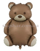 Фольгированный шар "Мишка сатин коричневый" – фото 2 Фольгированный шар "Мишка сатин коричневый" – фото 2