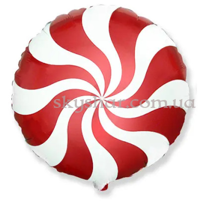 Фольгована кулька "Цукерка Льодяник Червоний" – фото 1 Фольгована кулька "Цукерка Льодяник Червоний" – фото 1