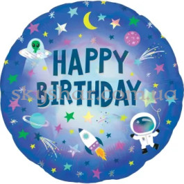 Опция Фольгована кулька "Happy B-Day Космос на синьому" – фото 12 Опция Фольгована кулька "Happy B-Day Космос на синьому" – фото 12