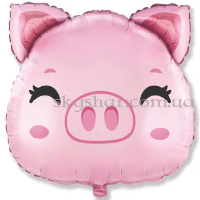 Фольгированный шар "Голова Поросенка" – фото 1