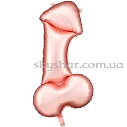 Фольгована кулька "Дівич-вечір Містер Пі-пі Рожеве Золото" – фото 1