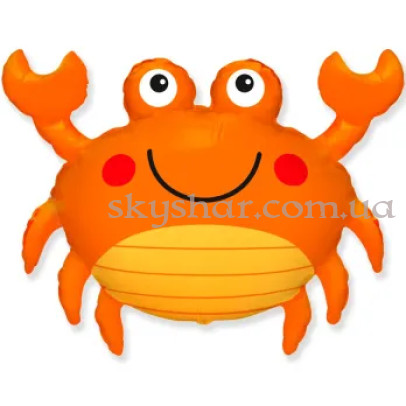 Фольгована кулька "Крабик помаранчевий" – фото 1 Фольгована кулька "Крабик помаранчевий" – фото 1