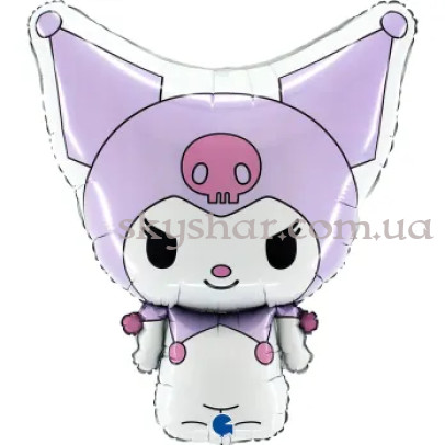 Фольгована кулька "Куромі | Kuromi - кролик з фіолетовими вушками" – фото 1 Фольгована кулька "Куромі | Kuromi - кролик з фіолетовими вушками" – фото 1