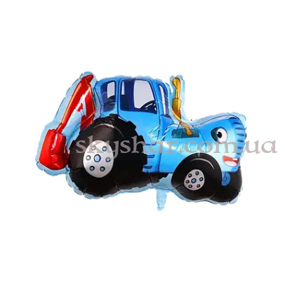 Фольгована кулька "Синій Трактор з ковшем" – фото 1 Фольгована кулька "Синій Трактор з ковшем" – фото 1