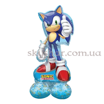 Фольгированная стоячая фигура "Соник" – фото 1 Фольгированная стоячая фигура "Соник" – фото 1