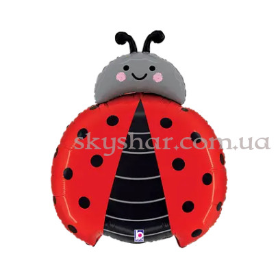 Фольгированный шар "Божья Коровка красно-черная" – фото 1
